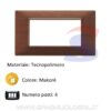 Placca 4 posti colore Makorè della serie Plana - VIMAR 14654.33