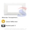 Placca 7 posti colore Reflex Neve della serie Plana - VIMAR 14657.41
