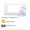 Placca 3 posti colore Bianco Idea della serie Idea - VIMAR 16743.04