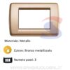 Placca 3 posti colore Bronzo metallizzato della serie Idea - VIMAR 16753.22