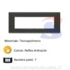 Placca 7 posti colore Reflex Antracite della serie Eikon - VIMAR 20657.42