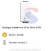 Invertitore serie "LUNA" 1P 16A e 250V, Bianco - BTICINO C4004L