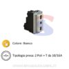 Presa bivalente serie "16000" 2P+T da 10/16 A, Bianco - MASTER 16059