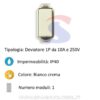 Deviatore serie "8000" 10 A e 250 V, Bianco crema - VIMAR 08004