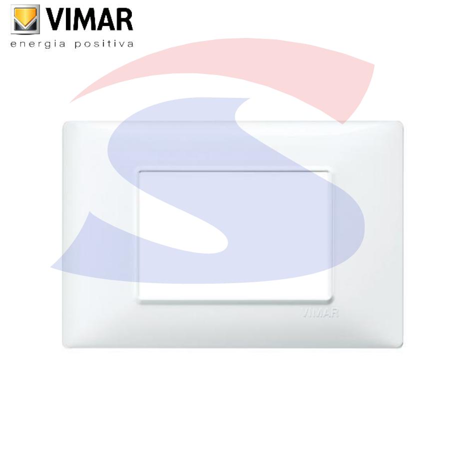 Placca 3 posti colore Bianco della serie Plana - VIMAR 14653.01