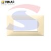 Placca 4 posti colore Crema della serie Plana - VIMAR 14654.04