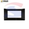 Placca 4 posti colore Nero della serie Plana - VIMAR 14654.05