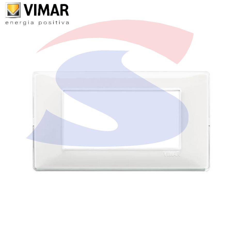 Placca 4 posti colore Reflex Neve della serie Plana - VIMAR 14654.41