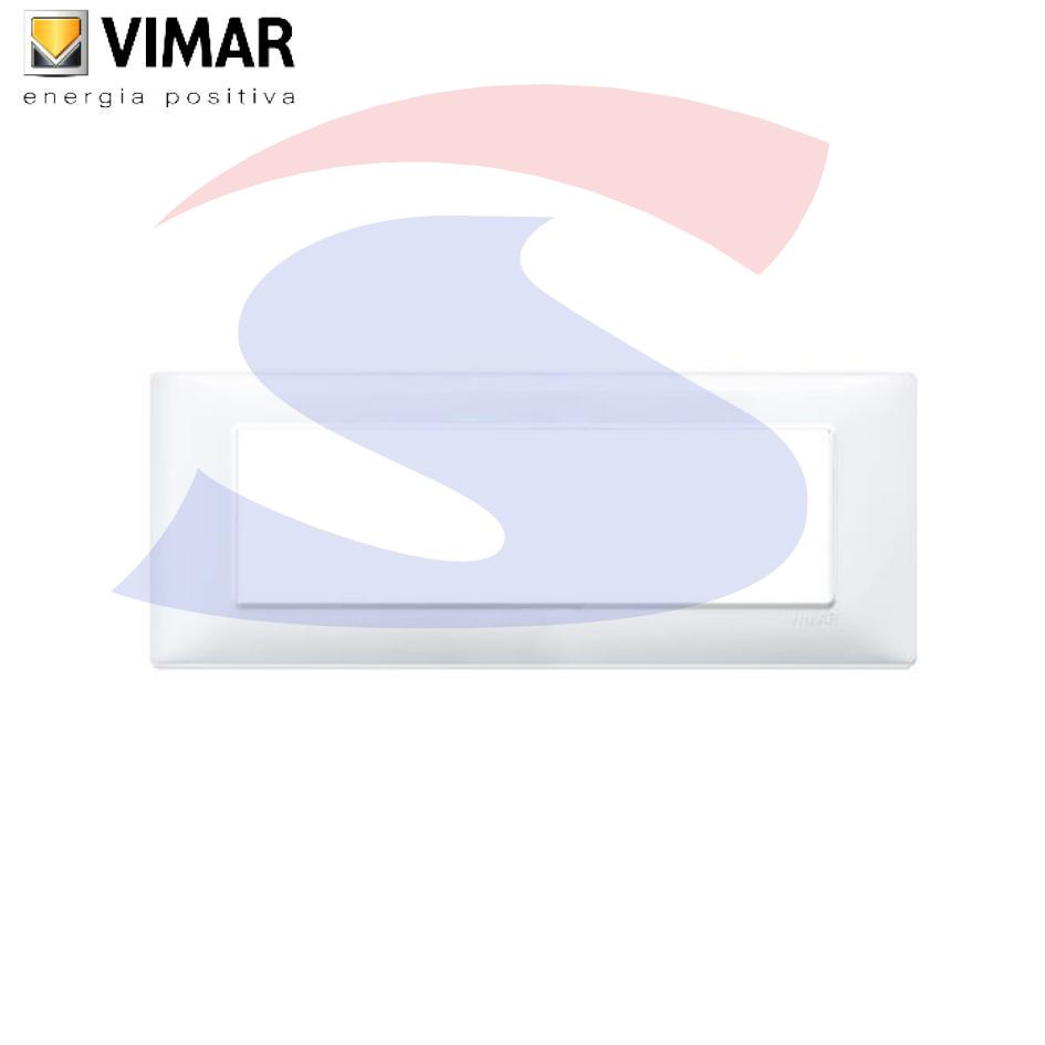 Placca 7 posti colore Bianco della serie Plana - VIMAR 14657.01