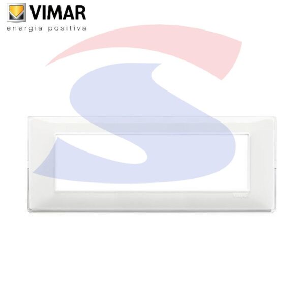 Placca 7 posti colore Reflex Neve della serie Plana - VIMAR 14657.41