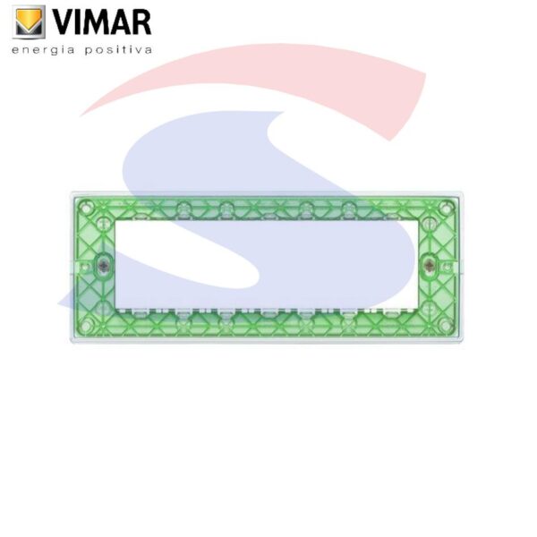 Placca 7 posti colore Trasparente della serie Plana - VIMAR 14657.42