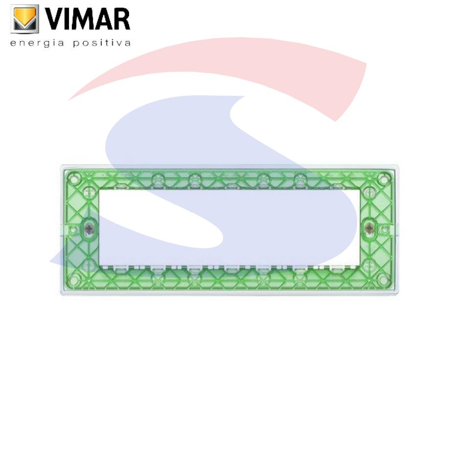 Placca 7 posti colore Trasparente della serie Plana - VIMAR 14657.42