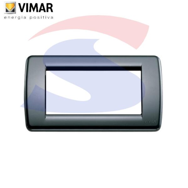Placca 4 posti colore Nero della serie Idea - VIMAR 16764.16