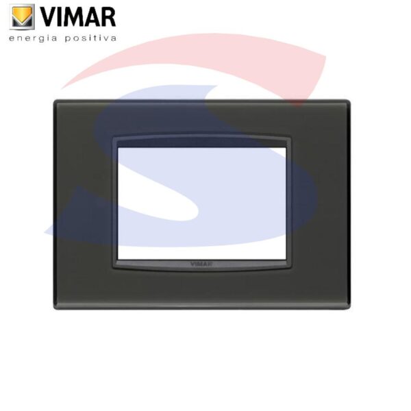 Placca 3 posti colore Reflex Antracite della serie Eikon - VIMAR 20653.42