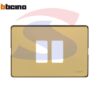 Placca 2 posti colore Ottone lucido serie Magic - BTICINO 500/23/OT