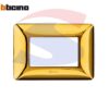Placca rettangolare 3 posti colore Oro lucido serie Matix - BTICINO AM4803GOR