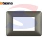 Placca rettangolare 3 posti colore Iron serie Matix - BTICINO AM4803MIR