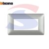 Placca rettangolare 4 posti colore Silver serie Matix - BTICINO AM4804MSL