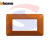 Placca rettangolare 4 posti colore Rosso terra serie Matix - BTICINO AM4804TRT