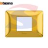 Placca rettangolare 2 posti colore Oro satinato serie Matix - BTICINO AM4819GOS