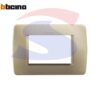 Placca 3 posti colore Giallo metallizzato chiaro serie Luna - BTICINO C4803GM