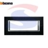 Placca 6 posti colore Antracite spazzolata serie Axolute - BTICINO HA4806XS