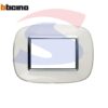 Placca 3 posti colore Bianco liquid serie Axolute - BTICINO HB4803DB
