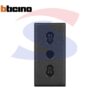 Presa bivalente serie "Axolute" 2P+T da 10/16 A, Antracite - BTICINO HS4180