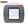 Placca 2 posti colore Grafite serie Living International - BTICINO L4802GF