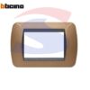 Placca 3 posti color Bronzo serie LivingInternational - BTICINO L4803BO