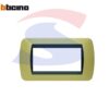 Placca 4 posti Giallo scooter serie LivingInternational - BTICINO L4804GT