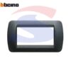 Placca 4 posti Acciaio scuro serie LivingInternational - BTICINO L4804PA