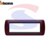 Placca 7 posti Amaranto metallic serie LivingInternational - BTICINO L4807AT