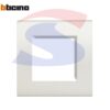 Placca 2 posti colore Bianco serie Livinglight - BTICINO LNA4802BI