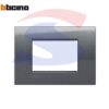 Placca 3 posti colore Acciaio spazzolato serie Livinglight - BTICINO LNA4803AC