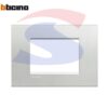 Placca 3 posti colore Argento serie Livinglight - BTICINO LNA4803AG
