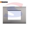 Placca 3 posti colore Nichel satinato serie Livinglight - BTICINO LNC4803NK