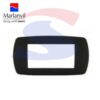 Placca rettangolare 4 posti di colore Nero flash - MARLANVIL 7844.T.N