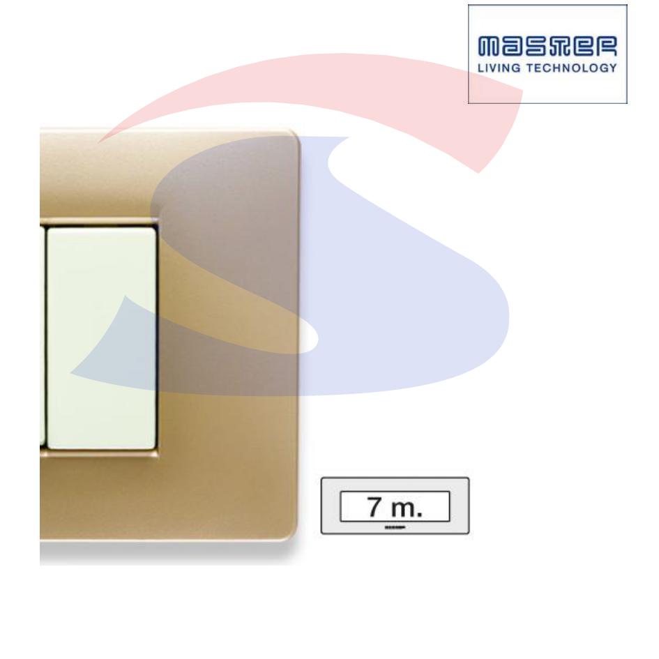 Placca rettangolare 7 posti colore Sahara serie Mix - MASTER 21MX547