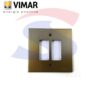 Placca con viti 2 posti color Bronzo della serie 8000 - VIMAR 08506.BR