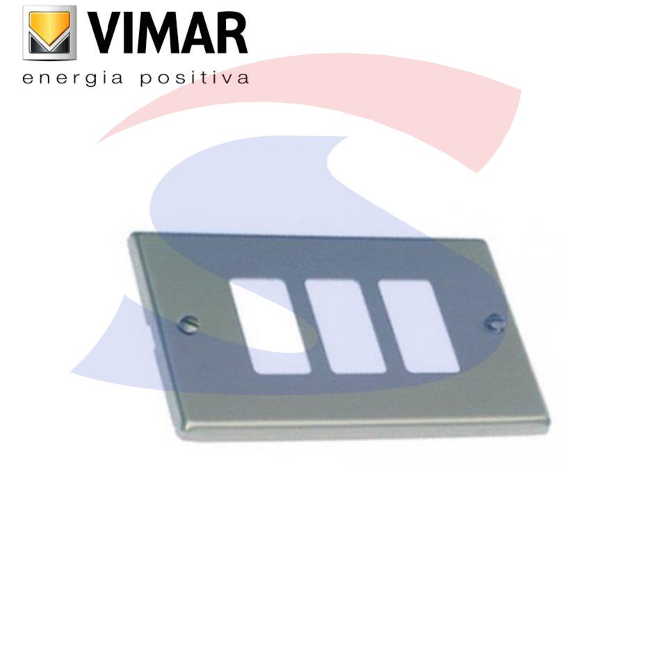 Placca con viti 3 posti color Oro della serie 8000 - VIMAR 08537