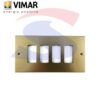 Placca con viti 4 posti color Bronzo della serie 8000 - VIMAR 08538.BR
