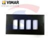 Placca con viti 5 posti color Bronzo della serie 8000 - VIMAR 08539.BR