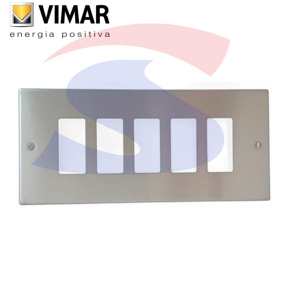 Placca con viti 5 posti color Oro della serie 8000 - VIMAR 08539