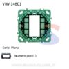 Supporto Vimar 1 modulo con graffette serie "Plana" - VIMAR 14601