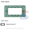 Supporto Vimar 4 moduli con viti serie "Plana" - VIMAR 14614