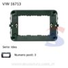 Supporto Vimar 3 moduli con viti serie "Idea" - VIMAR 16713