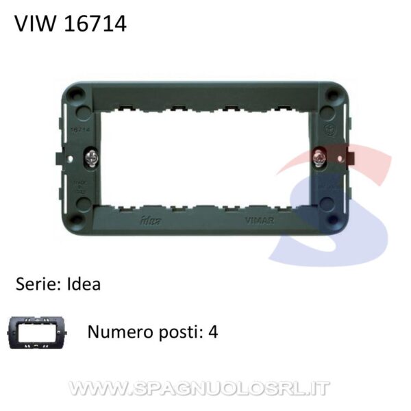 SUPPORTO 4 POSTI 4 MODULI VIMAR IDEA 16714