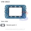 Supporto Vimar 3 moduli con viti serie "Arkè" - VIMAR 19613