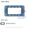 Supporto Vimar 4 moduli con viti serie "Arkè" - VIMAR 19614